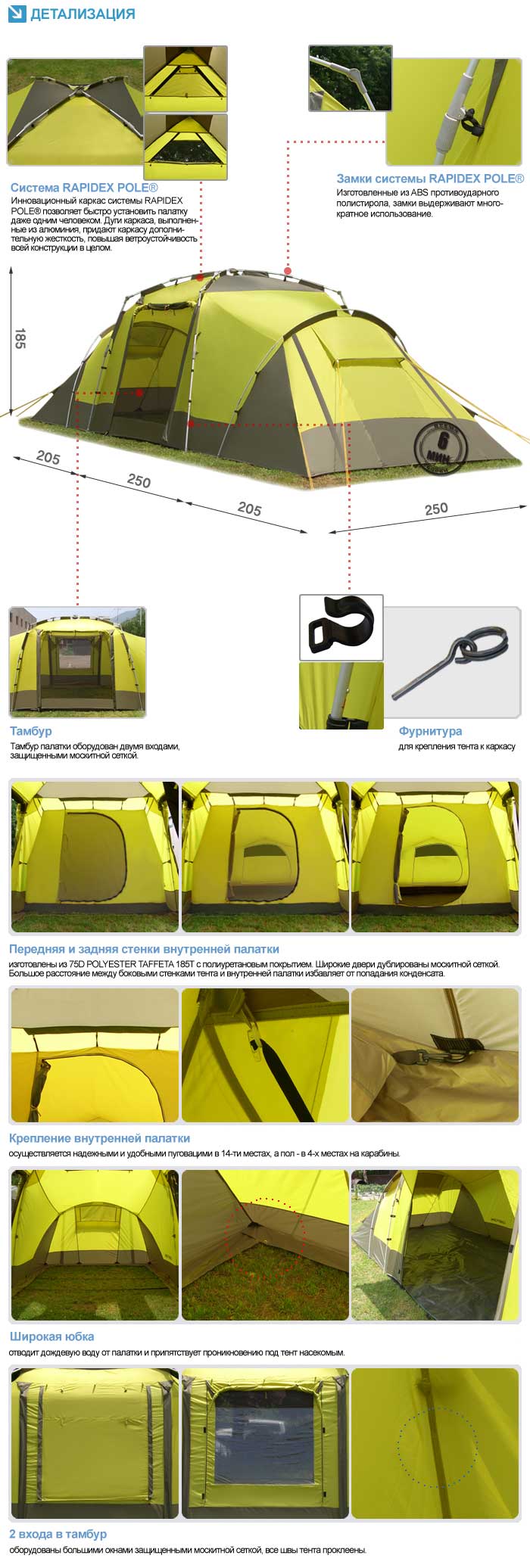конструктивные особенности палатки Maverick Tourer 400
